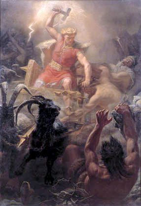M�rten
Eskil Winge, Thor walcz�cy z gigantami.