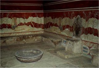 Tron wielkiej kapanki w paacu w Knossos