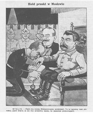 Pakt widziany oczami warszawskiego karykaturzysty "Mucha", 8 wrzenia 1939