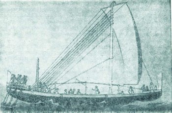 Rekonstrukcja statku ze Starego Pastwa, z Egiptu